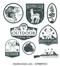 Set of vintage emblems and labels