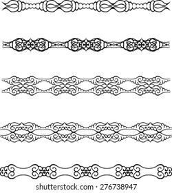 Set of vintage ethnic border