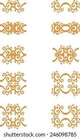 Set of vintage floral elements