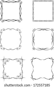 Set of vintage floral frames
