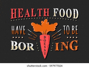 Set of vintage food typographic quotes. Vector illustration. Vintage food related typographic quotes