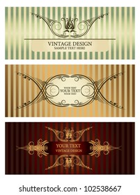 Set of vintage frame