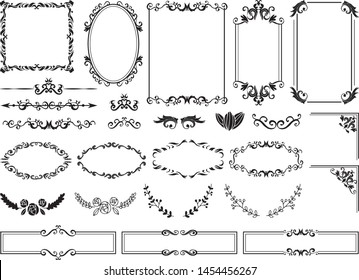 Set Vintage Frame Beautiful Filigree Vector Stock Vector (Royalty Free ...