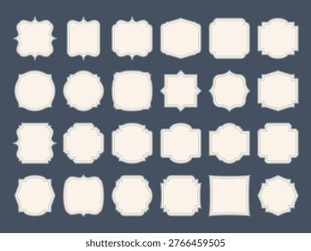 Set of vintage frame, decorative border, blank space, 