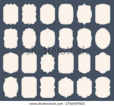 Set of vintage frame, decorative border, blank space, 
