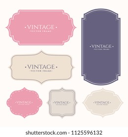 conjunto de etiquetas de marco vintage