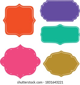 conjunto de etiquetas de marco vintage