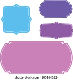 set of vintage frame labels