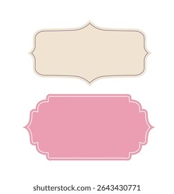 Set of vintage frame labels