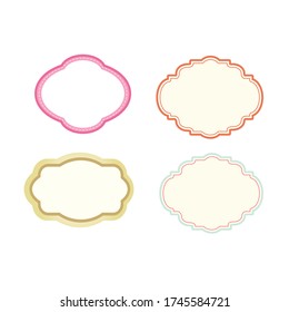 conjunto de diseño vectorial de marco vintage. bueno para marco de invitación