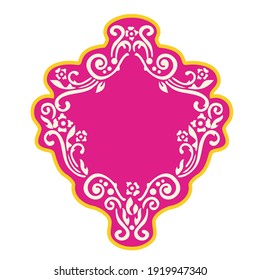 set of vintage frame vector graphic design