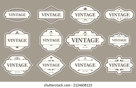 Set vintage frame vector illustration for your company or brand