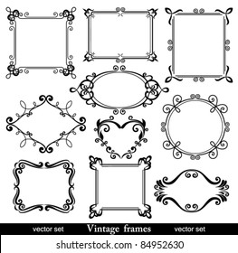 Set of vintage frames.