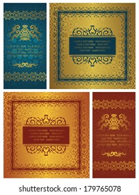 Set of vintage frames. Vintage background with a luxury frame                   