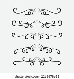 set of vintage frames with beautiful filigree, decorative borders, vector illustration