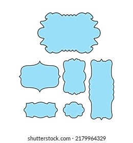 Set of vintage frames, borders vector.