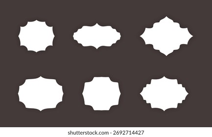 Conjunto de marcos vintage, colección de etiquetas retro, insignias y Anuncios Elementos decorativos de Vector