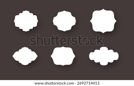 Set of vintage frames, collection of retro labels, badges and banners vector decorative elements