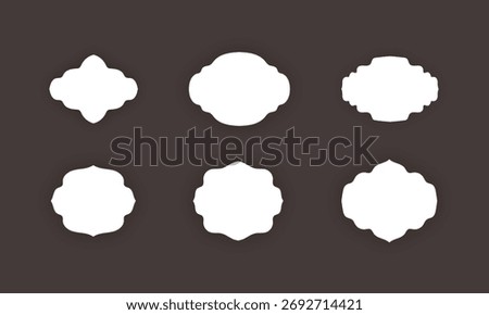 Set of vintage frames, collection of retro labels, badges and banners vector decorative elements