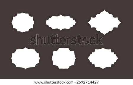 Set of vintage frames, collection of retro labels, badges and banners vector decorative elements