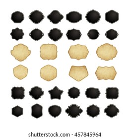 Set of vintage frames for emblems, labels, insignia