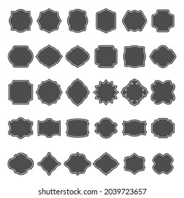 Set of vintage frames or labels design element. Decorative vintage frame and retro badge