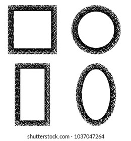 Set of vintage frames for photos , pictures, vector retro frames to create a gallery or collage