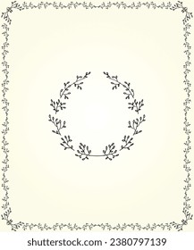 A set of vintage frames with simple lines. This illustration relates to elegance, classic, retro, pattern, European, ornament, decoration, etc.