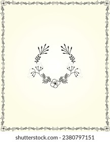 A set of vintage frames with simple lines. This illustration relates to elegance, classic, retro, pattern, European, ornament, decoration, etc.