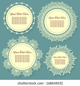 Set of vintage frames for text or photo