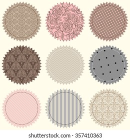 Set of vintage frames for text or photo