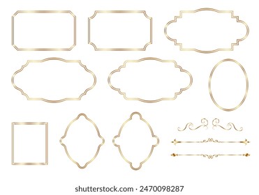 Set of vintage frames vector design classy border ornaments