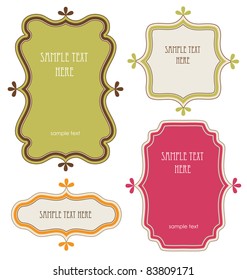 set of vintage frames. vector illustration