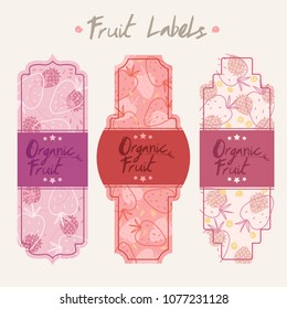 Set Of Vintage Fruit Label