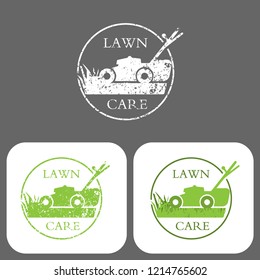 Set of vintage garden service emblems, labels, badges, logos and designed elements.