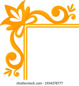 Set vintage gold frames, elegant picture decoration, luxurious, ornate look, cartoon style vector illustration, isolated on white.