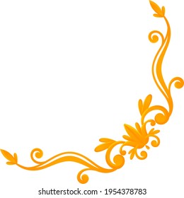 Set vintage gold frames, elegant picture decoration, luxurious, ornate look, cartoon style vector illustration, isolated on white.
