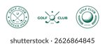 set of vintage golf logo vector illustration badge design