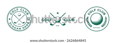 set of vintage golf logo vector illustration badge design
