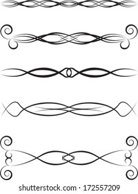 set of vintage graphic border