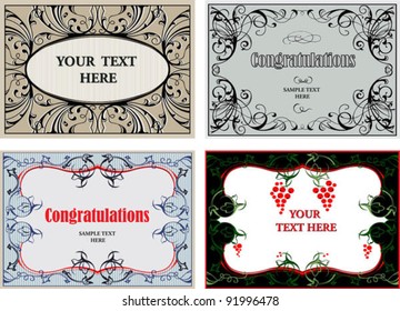 Set of vintage greeting cards