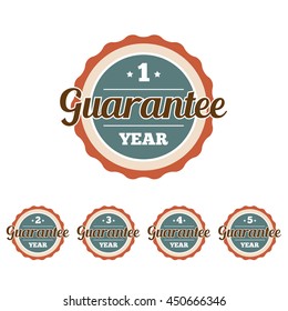 Set of vintage guarantee badges