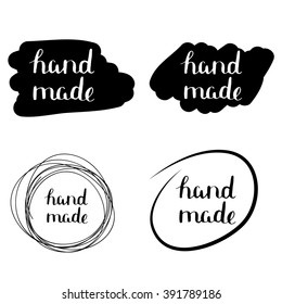 Set of vintage hand made logotypes and labels.