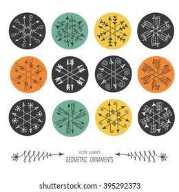 Set of vintage hand made logotypes and labels.