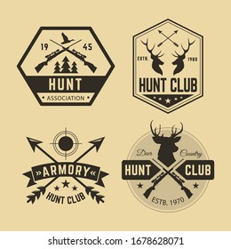 Set of vintage hunting and labels design.