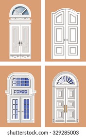 set of the vintage interior doors 