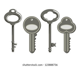 set of vintage key