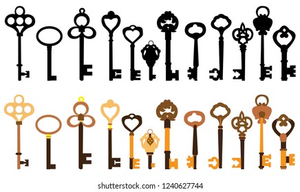 set of vintage keys
