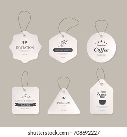 set of vintage kraft paper labels and tags old fashion. banner illustration vector.