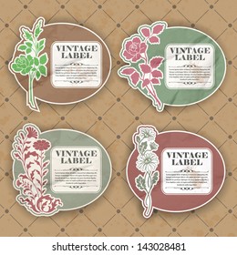 Set of vintage label